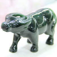 HAND CARVED JADE ANIMAL - BUFFALO #2308