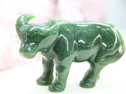 HAND CARVED JADE ANIMAL - Buffalo #2307