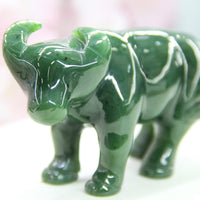 HAND CARVED JADE ANIMAL - Buffalo #2307