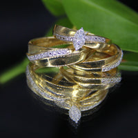 14K Diamond Ring Stacking Rings #1548