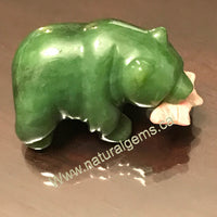 JADE BEAR WITH FISH #2230