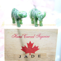 Jade Buffalos Two As A Set Gift Box