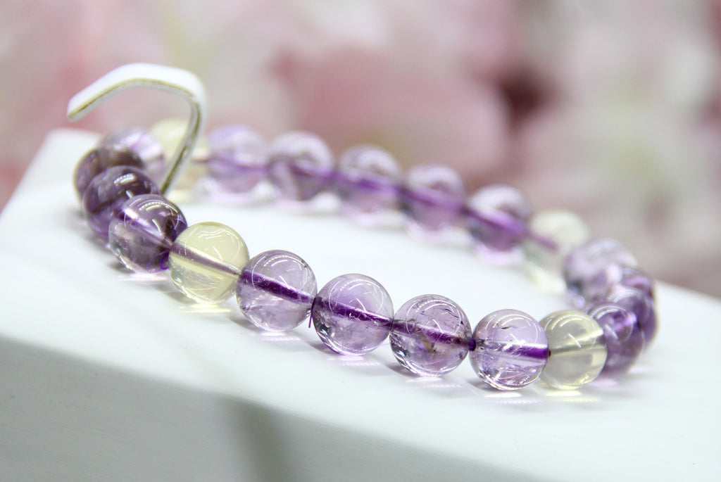 紫水晶和黄水晶手链