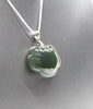 Qinghai Nephrite Jade RUYI Pendant 烟青 青海青 #673285