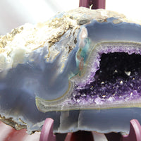 TOP QUALITY BLUE AGATE AMETHYST GEODE #1868