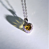 10k Citrine Heart Pendant #1834