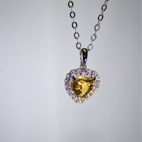 10k Citrine Heart Pendant #1834