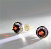 January Earrings - Garnet #1989