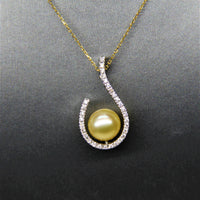 9.5MM SOUTH SEA GOLD PEARL PENDANT #1530