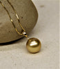 SOUTH SEA GOLD PEARL EARRINGS & PENDANT #1620