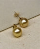 SOUTH SEA GOLD PEARL EARRINGS & PENDANT #1620