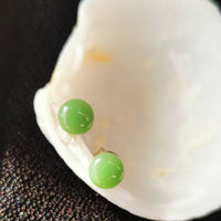 Jade Studs - 8mm #2029