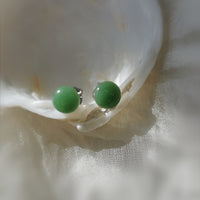 Jade Studs - 8mm #2029