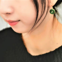 PI STYLE JADE EARRINGS #1078