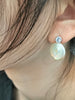 BUTTON PEARL 925 S.S EARRINGS #1608