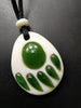 Jade Bear Paw on Bone Necklace #1153