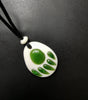 Jade Bear Paw on Bone Necklace #1153