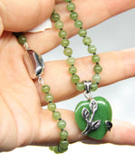 HEART JADE BEADED NECKLACE #1812