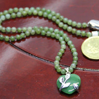 HEART JADE BEADED NECKLACE #1812