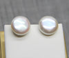 14K FRESHWATER PEARL EAR STUDS #1007