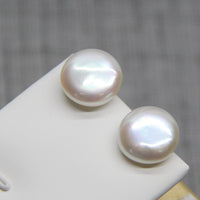 14K FRESHWATER PEARL EAR STUDS #1007