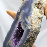 TOP QUALITY BLUE AGATE AMETHYST GEODE #1868