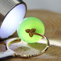 Top Grade Apple Green Donut Siberian Jade Ring #1605