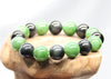 14mm Jade and Obsidian Beaded Bracelet #2068