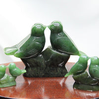 Hand Carved Jade Animal -  Loving Birds #2310