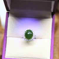 Jade Cabochon Ring #1602