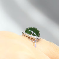 Jade Cabochon Ring #1602