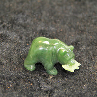 JADE BEAR WITH FISH #2230