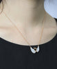 18k White Jade Double Swan Pendant #1505