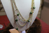 JADE NUGGETS FASHION GOLD CHAIN NECKLACE #1808