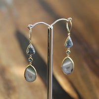 14k Natural Geode Earrings #18GE001