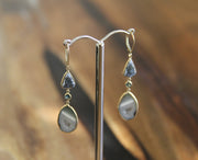 14k Natural Geode Earrings #18GE001