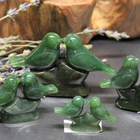 Hand Carved Jade Animal -  Loving Birds #2310