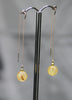 Natural Rutilated Gold Quartz Crystal Earrings #1455