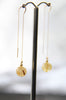 Natural Rutilated Gold Quartz Crystal Earrings #1455