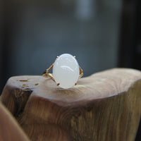 Eternal Grace White Jade Ring #1907