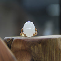 Eternal Grace White Jade Ring #1907