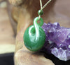 Canadian Jade Twist Pendant Necklace #1112