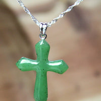 Canadian Jade Cross Necklace #1096