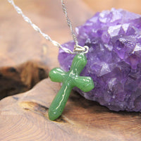 Canadian Jade Cross Necklace #1096