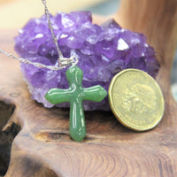 Canadian Jade Cross Necklace #1096