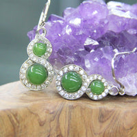 CANADIAN JADE GOURD EARRINGS #1071