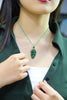 Canadian Jade Leaf Necklace #1802