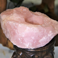 Rose Quartz Candle Holder #1964