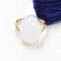 Eternal Grace White Jade Ring #1907