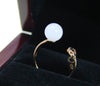 18K White Jade Ring #1908